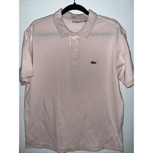 Lacoste Pink Men's Polo Shirt Size XL Classic Fit Preppy Casual